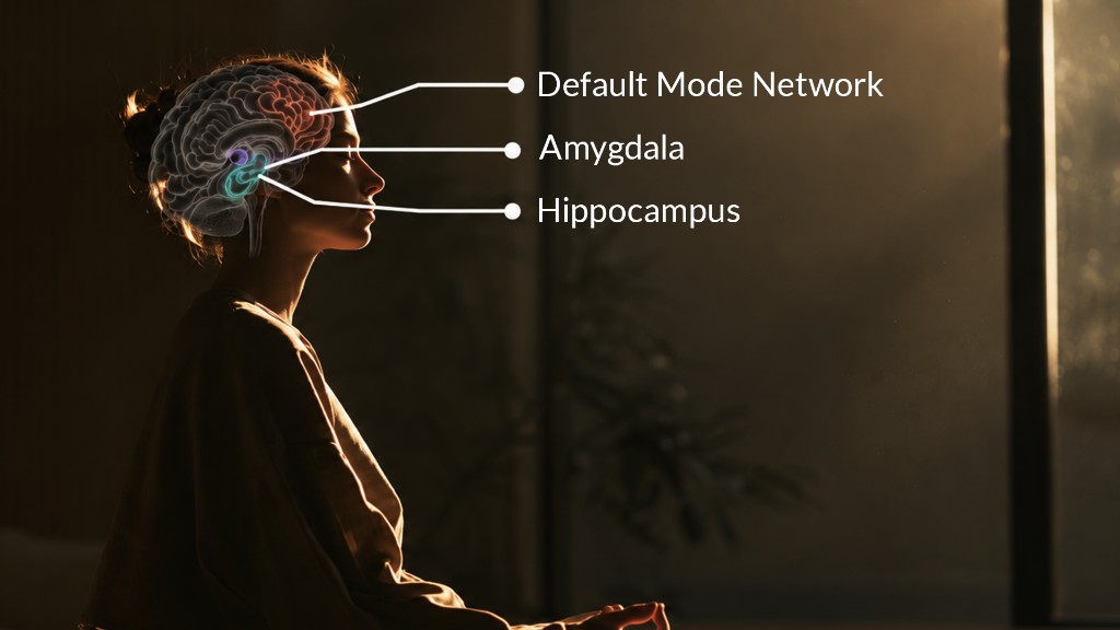Meditation changes the default mode network, amygdala, and hippocampus