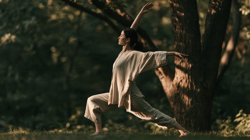 Person practicing gentle yoga outdoors as a nervous system regulation exercise